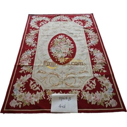 Antique Aubusson French Hand Woven Wool Carpet Aubusson Needle Oriental Carpet Hand-knotted Wool Wool Knitting Carpets