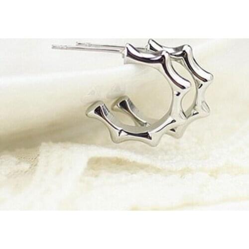 Free Shipping New Exquisite Noble 925 Sterling Silver Jewelry Fashion Simple Letter C Female Earrings SE188