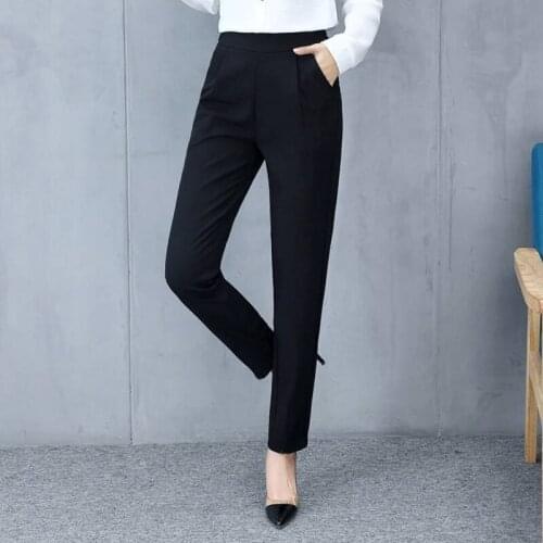 Newest Women Autumn Pants Ankle Pants Female Slim Drape Casual Pants Comfortable and Smooth Trousers