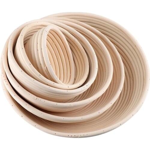 Zerolife Indonesian Rattan Woven European Bread Fermentation Basket Cloth Cover Set Lined Reusable Bread Fermentation Basket