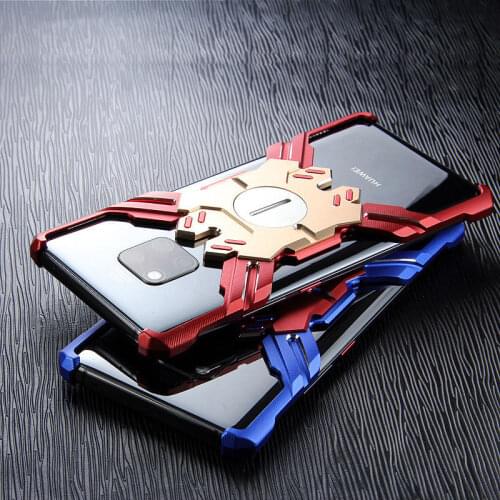 For Huawei Mate 20 30 Pro Nova 4 Honor V20 Luxury Sipder Iron Armor Aluminum Metal Bumper Frame Case Stand Cover Coque Etui