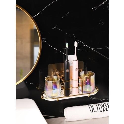 Electric Toothbrush Holder Bathroom Storage Rack For Couple Stand For Toothbrushes And Washing Cup Bathroom Accessories
