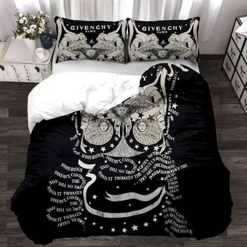 3D printing fashion matte 3D quilt cover 100% polyester Bedding Set luxury three piece pillowcase quilt cover