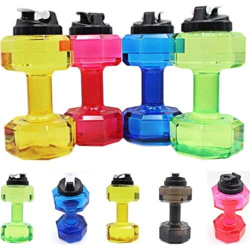 2.2L Dumbbell Shaped Kettle Outdoor Sports Camping Hiking Cycling Plastic Large Capacity Sport Water Bottle