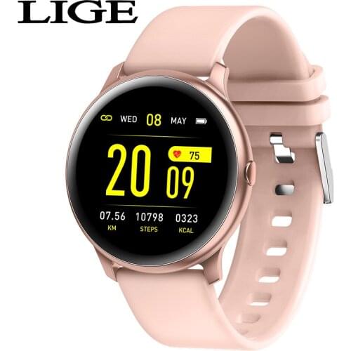 LIGE Fashion Sports Smart Watch Men Women Fitness tracker Man Heart rate monitor Blood pressure Function Smartwatch For iPhone