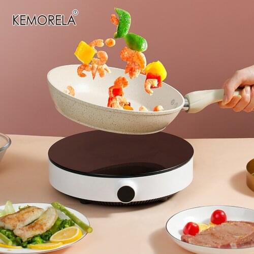 Multifunctional Frying Pan Wok With Heat-resistant Bakelite Handle Marble Non-stick Pan Grilled Steakpan Kitchen Cooking Tools