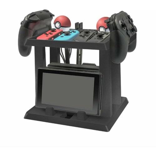 Multifunction Game Charger Organizer Disc Game Console Gamepad Stand Portable Game Kit Storage Bracket Fit for Nintend Switch NS