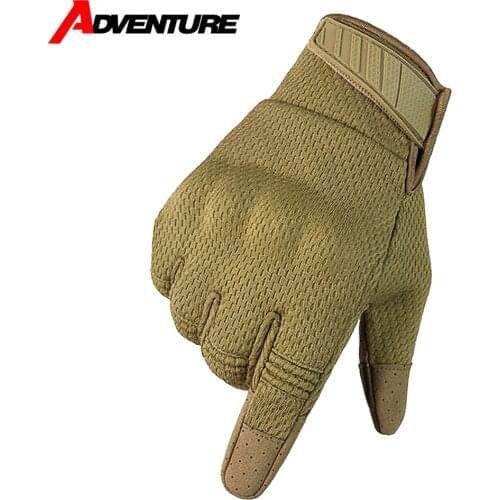 Motorcycle Gloves Touch Screen Mesh Breathable Tactical Camouflage Gloves Guantes Moto Motocross Protection Full Finger Gloves