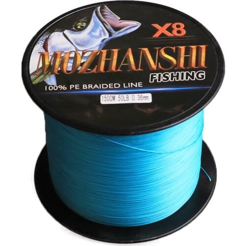 MOZHANSHI 8 Strands 1500M Japan Material 100% PE Multifilament Braided Fishing Line Wire 6-300LB