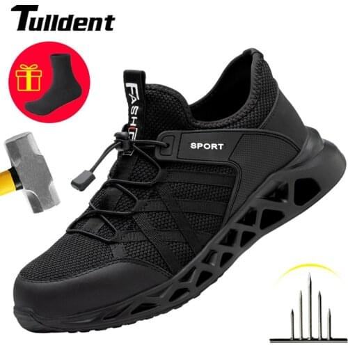 Men Safety Shoes Work Sneakers Puncture-Proof Safety Boots Men Steel Toe Cap Work Boots Indestructible Shoes Men Boots Security