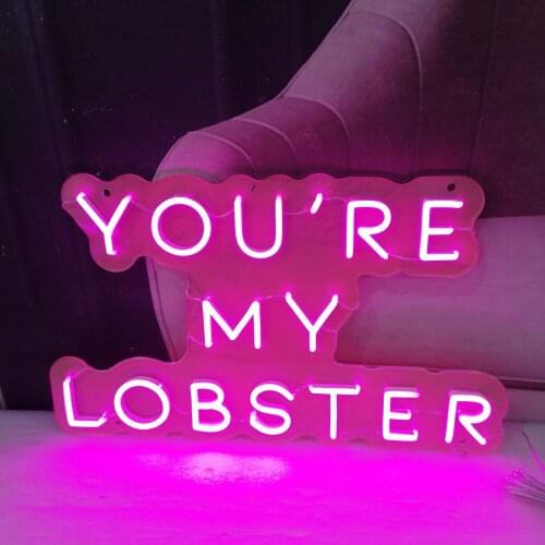 Neon Sign for Lobster Fresh Sea Food Neon Bulb Sign Display Beer Bar Light Up Restaurant Accesarie Room Custom Nein Sign Lamp