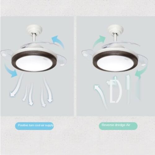 GY Invisible Fan Lamp Household Modern Minimalist Living Room Bedroom Fan-Style Ceiling Lamp Integrated Electric Fan with Light