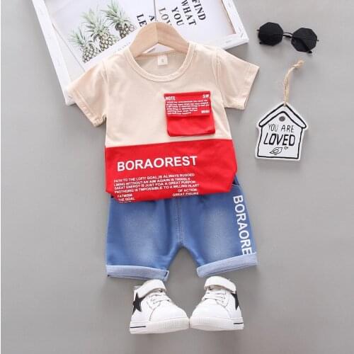 2021 New Baby Clothes Set Summer Cotton Newborn Baby Treacksuit Unisex Children Outfit Suit Baby Boy Girls Clothing Set