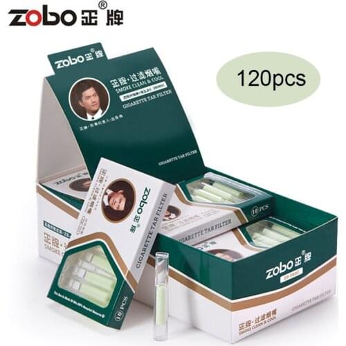 ZOBO Disposable cigarette filtration holder vitamin C fiber cotton filter for mens Regular cigarettes 8-9mm smoking tool 120pcs