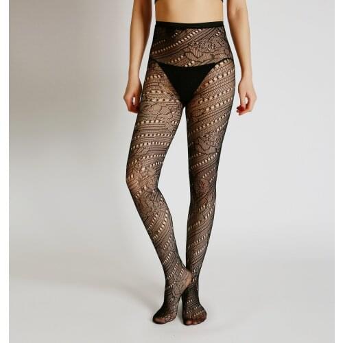 Sexy France Designs Mozimer Brand Flower Fish Net Tights Mesh Sexy Hole Pantyhose High Flexible Womens Lingerie Stockings