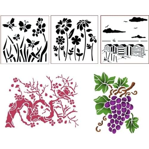 Flowers Butterfly Plastic Stencil for Scrapbooking Decor Embossing DIY Card Making Craft Drawing Template New 2019