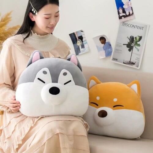 40cm Husky Pillow Stuffed animal Plush Shiba Pillow Toy Comfortable Sleeping Appease Pillow For Baby Children birthday Gifts