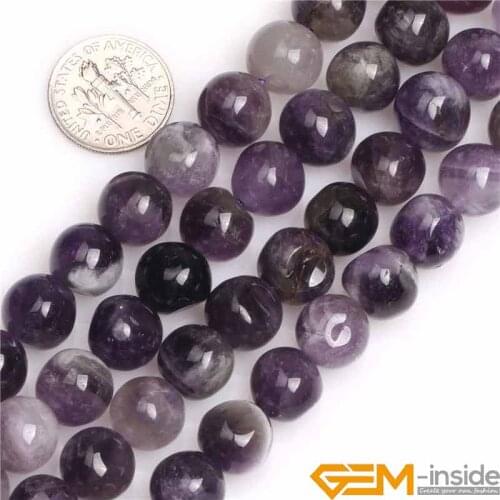 10mm Freeform Round Amethysts Stone Gem Stone Semi Precious Beads Loose Bead For Jewelry Making Wholesale