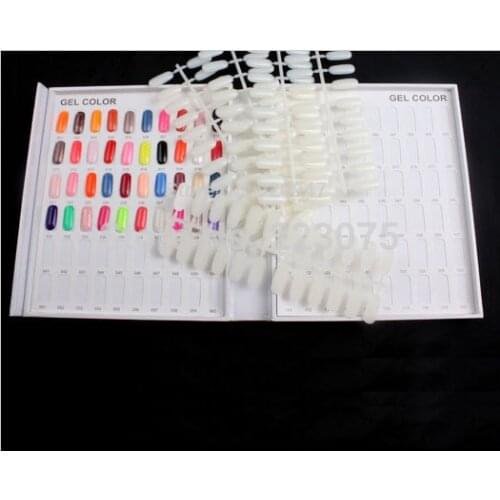Professional 120Colors Nail Gel Polish Display Book Chart &120 tips Natural Flatback Chart Nail Art Salon set