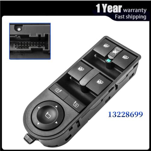 For Opel Vauxhall Astra H Zafira 2004-2015 Electric Power Window Control Switch Regulator Button Console 13228699