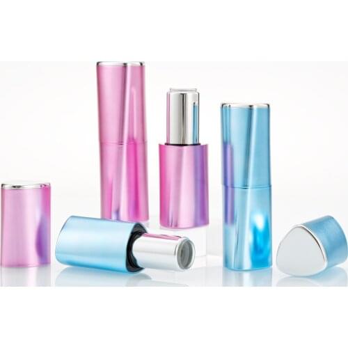 Empty 12.1mm triangle Lipstick Tube magnetic snap three side Lip Balm Tube Empty trihedron Lipstick Container 20pcs