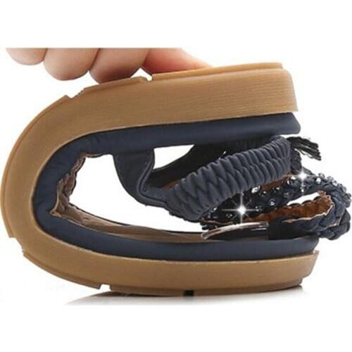Woman shoes string bead platform shoes woman summer women sandals party fashion Flat Sandals