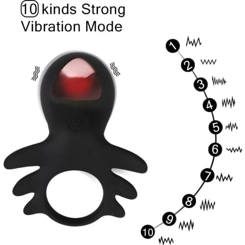 Couple Sexy Toy, Elastic Delay Ring, Vibrating Cock Stretchy Intense Clit Stimulation, Premature Ejaculation Lock Vibrator