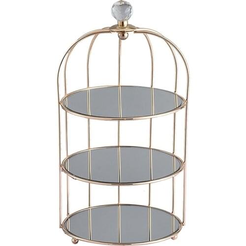 Nordic Fashion Cosmetic Desktop Storage Box Makeup Storage Shelf Tray Dressing Table Finishing Rack