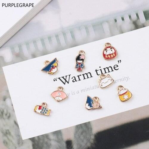 Alloy DIY Jewelry Accessories Earrings Pendant Material Drip Japanese and Wind 20pcs