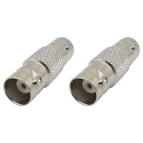 2Pcs Extender BNC Connector BNC Female Jack to BNC Female Jack Inline Coupler Coax Adapter for CCTV Camera Security Video