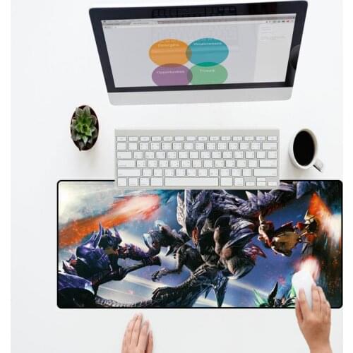 XGZ High Quality Monster Hunter 400X900X3MM Game Mouse Pad Fast Version Positioning Accurate for Optical Electronic Mouse