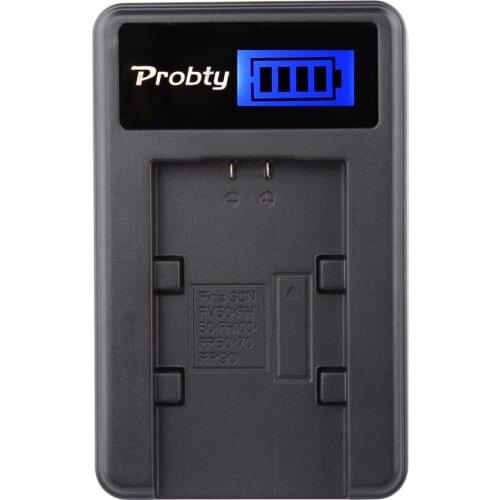 Probty NP-FH100 NP FH100 NPFH100 LCD USB Charger for Sony DCR-DVD405 407E 408 410E 450 602E 650E DCR-HC96 DCR-SR85 HDR-HC9