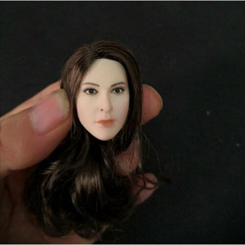 1/6 Female Undercover Agents Brown Hair BJD Women Head Sculpt Fit 12'' PH TBL Pale Figure Body