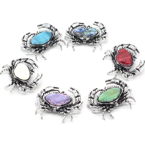 1Pcs Cute Insect Brooches Crab Shape Alloy Brooch 6 Colors Available for Wedding Party Dress Coat Pin Jewelry Gifts