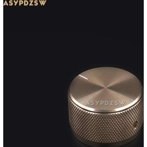 1 PCS Knurled golden 35*22 Aluminum Volume knob Power amplifier potentiometer knob