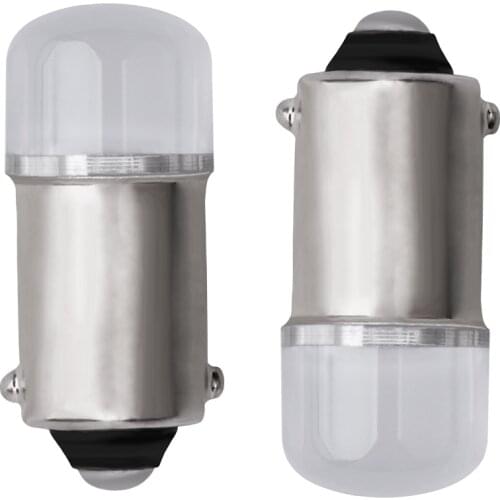 2PCS BA9S T4W T11 LED Bulbs 2835 2 SMD Interior Reading Lights Car Parking Light License Plate Bulbs White 12V