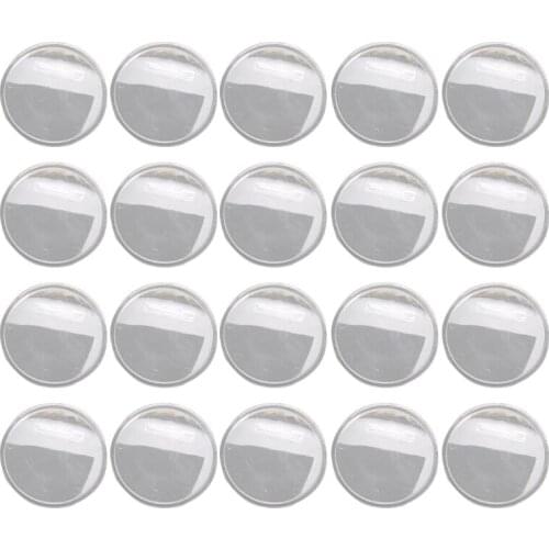 20Pcs Handmade Acrylic Round Button Badge Clear Button Pin Badges Kit Craft Painting Badges Brooch Pins Jewelry Making