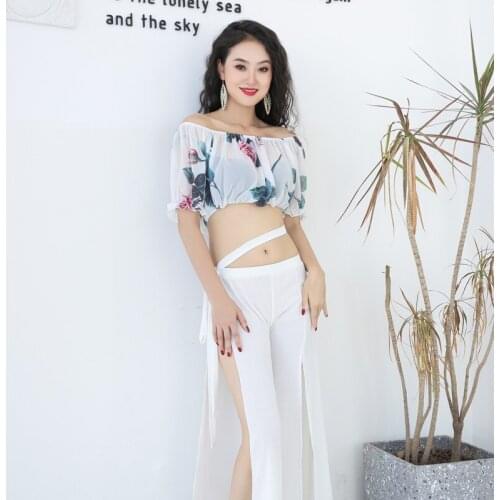 2020 new style belly dance costumes dance practice wide-legged pants suit ZM314