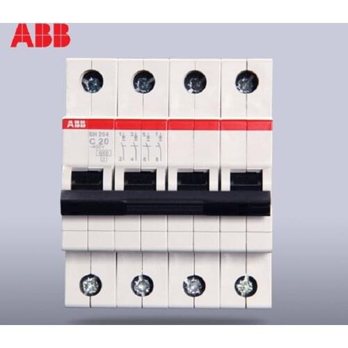 ABB Miniature Circuit Breaker SH204 4P TYPE C 1A 2A 3A 4A 6A 10A 16A 20A 25A 32A 40A 50A 63A