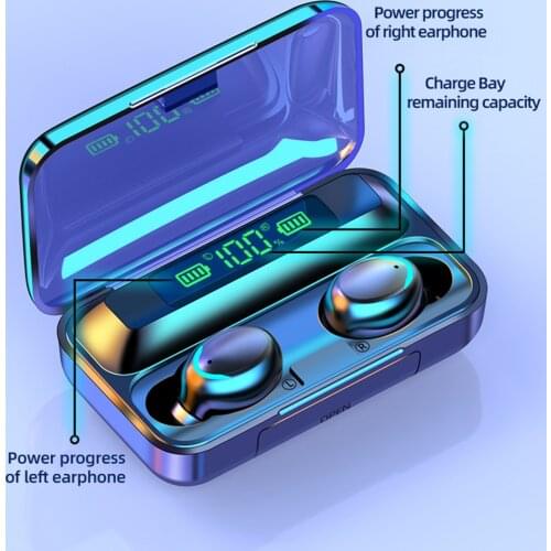 TWS Bluetooth Earbuds Wireless Stereo Headphones with Mic for Phone Laptop PC Sports Fitness Wireless Headsets Stereo