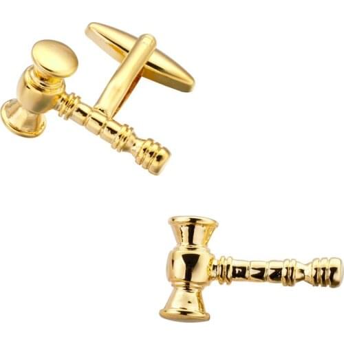 Tool Engineer high quality brass material gold hammer Cufflinks shirt cuff Cufflinks mens jewelry wholesale and retail