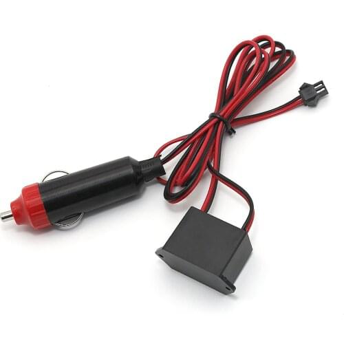 1pcs DC 12V Auto Car Cigarette Driver Inverter for 1m 2m 3m 5m EL Wire Noen Strip Lights Connection