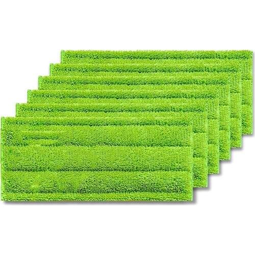 Microfiber Mop Pads 6 Pack Fit for Swiffer WetJet Reusable and Washable Microfiber Mop Pad Refills Cleaning A