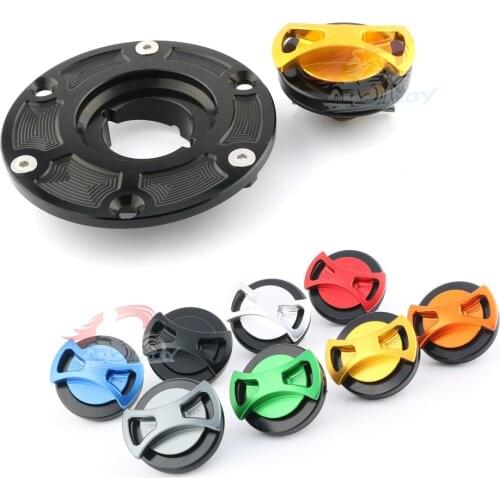 Billet CNC Keyless Gas Fuel Tank Cap Cover For Aprilia RS125/RS250 All Years / RSV1000 Mille 1998 - 2000