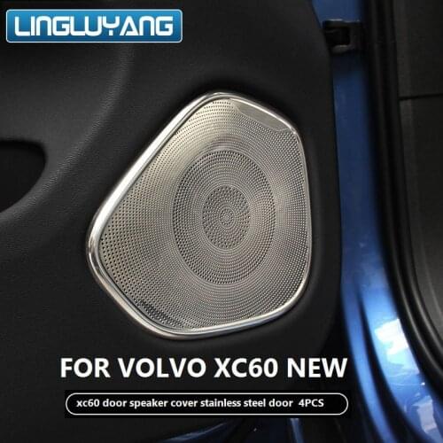 2018-2019 2020 model for Volvo xc60 door speaker frame xc60 door speaker cover stainless steel door decoration sticker