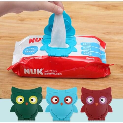 Cartoon Cute Owl Baby Wet Wipes Lid Portable Child wipe Tissues Reusable Paper Cover Useful Accessories Blister Packaging Toy