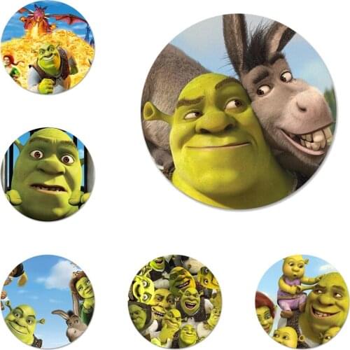 Cartoon Moive Shrek Coon Icons Pins Badge Decoration Brooches Metal Badges For Backpack Decoration 58mm