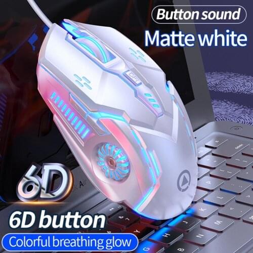 Wired USB Gaming Mouse Mute Gamer 6 Buttons Mice Optical Office Computer Mouse For Desktop Laptop Ergonomic Game Mouse