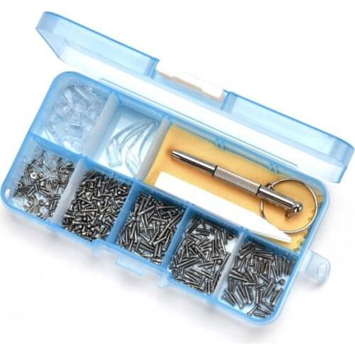 Glasses Sunglasses Eye Glass Repair Kit Screws Nuts Pads Optical Repair Tool Set F3MF