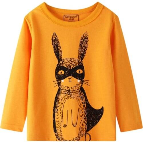 Funnygame New Arrival Animals Long Sleeve Baby T shirts for Autumn Spring Childrens Clothes Cute Fashion Kids Blouse Tops